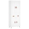 vidaXL Highboard hvit 69,5x34x180 cm konstruert tre