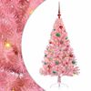 vidaXL Kunstig Forh&aring;ndsopplyst Juletre med 150 LED Rosa 150 cm PVC