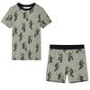 vidaXL Pyjamas for barn med korte ermer lysekaki 104