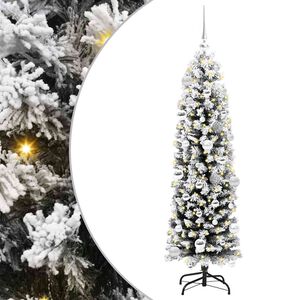 vidaXL Kunstig juletre med 150 LED gr&oslash;nn 150 cm PVC og st&aring;l og plast