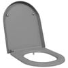 vidaXL Toalettsete Gr&aring; 49 x 36 x 4 cm Duroplast