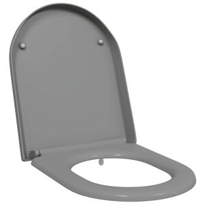 vidaXL Toalettsete Gr&aring; 49 x 36 x 4 cm Duroplast