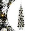 vidaXL Kunstig juletre Hvit 120 cm PVC og Metall og Plast