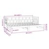 vidaXL Uttrekkbar dagseng hvit heltre furu 2x(90x200) cm