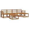 vidaXL Utend&oslash;rs sofa-sett 6 pcs Naturlig Solid akasietre