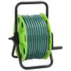 vidaXL Frittst&aring;ende slangetrommel gr&oslash;nn med slangefester 0,5" 20 m PVC