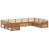 vidaXL Sofasett 9 pcs Naturlig Solid akasietre