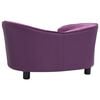 vidaXL Hundesofa burgunder 69x49x40 cm plysj og kunstig l&aelig;r