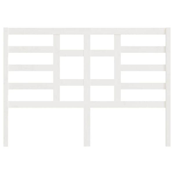 vidaXL Sengegavl hvit 126x4x104 cm heltre furu