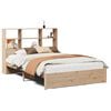 vidaXL Seng med bokhylle uten madrass 140x190 cm heltre furu