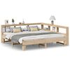 vidaXL Seng med bokhylle uten madrass 180x200 cm heltre furu