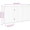 vidaXL Hundeport sammenleggbar 3 paneler hvit 150 cm heltre gran