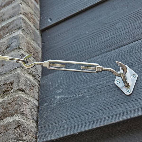 Livin'outdoor Fester til firkantet solseil rustfritt st&aring;l