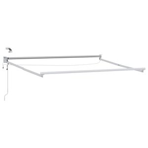 vidaXL Elektrisk uttrekkbar markiseramme Hvit 2,5 x 2 m Aluminium