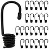 vidaXL Kroker 24 stk. Svart 4 mm x 5 cm St&aring;l