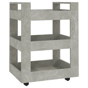 vidaXL Kj&oslash;kkentralle betonggr&aring; 60x45x80 cm konstruert tre