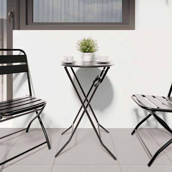 vidaXL Hagebord Antrasitt 50 x 50 x 72 cm Stål