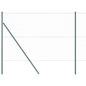 vidaXL Sekskantet gjerde grunstift 100 x 1,5 m PVC-belagt st&aring;l Gr&oslash;nn
