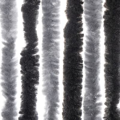 vidaXL Fluegardin grå og svart 56x185 cm chenille