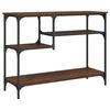 vidaXL Konsollbord med hyller brun eik 100x35x75 cm