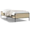 vidaXL Sengeramme sonoma eik 100x200 cm konstruert tre og metall