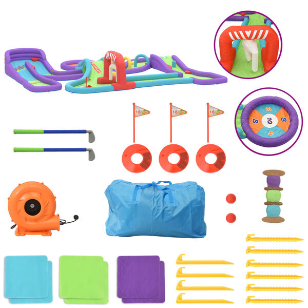 Happy Hop Oppbl&aring;sbart golflekesenter 370x303x64 cm