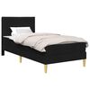 vidaXL Sengeramme med madrass med hodegjerde Svart 90 x 190 cm stoff