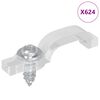 vidaXL LED Strip Clips 12 pcs Gjennomsiktig 23,8 x 7,3 x 4,3 mm