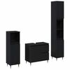 vidaXL Baderomsinnredningssett 3 stk. Svart Eik 30 x 30 x 190 cm