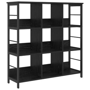vidaXL Bokhylle 9 niv&aring;er 102 x 32 x 104,5 cm Konstruert tre Svart Eik