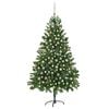 vidaXL Forh&aring;ndsbelyst kunstig juletre med kulesett 210 cm gr&oslash;nn