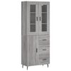 vidaXL Highboard grå sonoma 69,5x34x180 cm konstruert tre