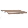 vidaXL Uttrekkbar markise Gr&aring;brun 4,5 &times; 3 m