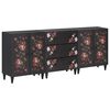 vidaXL Oppbevaringsskap 3 stk. 180 x 33 x 75 cm Massiv mango tre