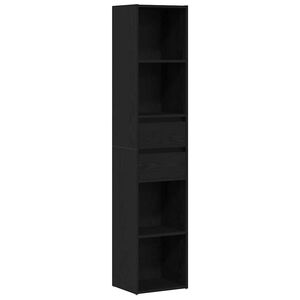 vidaXL Bokskap 4 niv&aring;er 36 x 30 x 171 cm Konstruert tre Svart Eik
