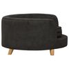 vidaXL Hundesofa svart 69x69x36 cm plysj