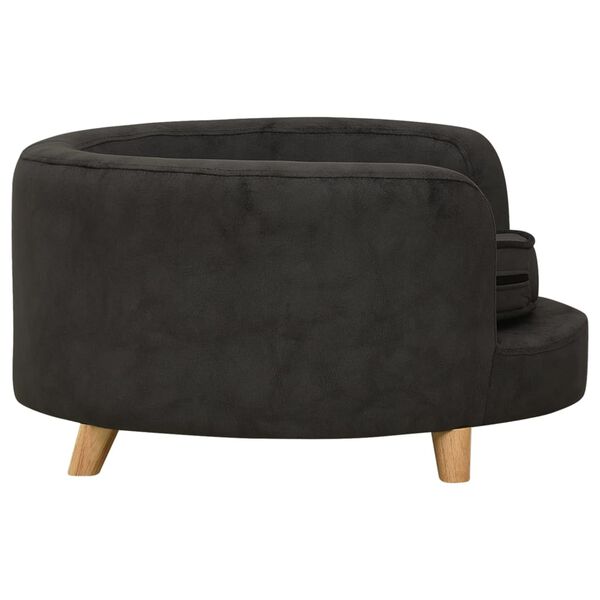 vidaXL Hundesofa svart 69x69x36 cm plysj