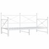 vidaXL Dagseng med trille uten madrass hvit 100x190 cm st&aring;l