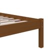 vidaXL Sengeramme honningbrun heltre 75x190 cm Small Single