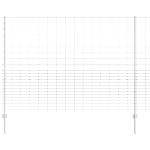 vidaXL Gjerde med stolpe s&oslash;lv 1,6 x 25 m St&aring;l
