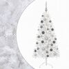 vidaXL Kunstig juletre med julekuler 150 cm 150 LED-lys Varmhvit