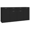 vidaXL Skjenk svart 160x36x75 cm konstruert tre