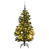 vidaXL Kunstig hengslet juletre med 150 LED og kulesett 150 cm