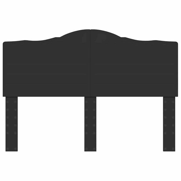 vidaXL Hodegavl med hodegjerde Svart Eik 150 cm Konstruert tre