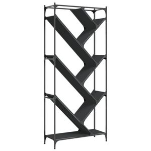 vidaXL Bokhylle svart 79x30x180 cm konstruert tre