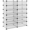 vidaXL Skostativ gjennomsiktig 94,5x36,5x106 cm PP