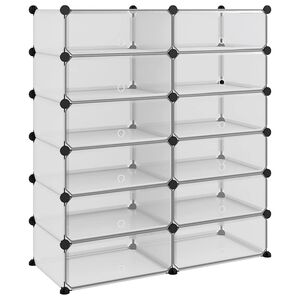 vidaXL Skostativ gjennomsiktig 94,5x36,5x106 cm PP