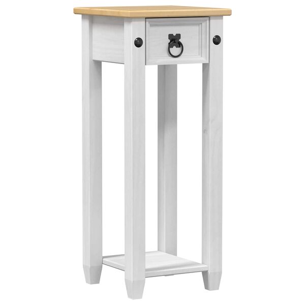 vidaXL Planteholder Hvit 30 x 30 x 73 cm Massiv furu