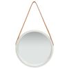 vidaXL Veggspeil med stropp 40 cm s&oslash;lv