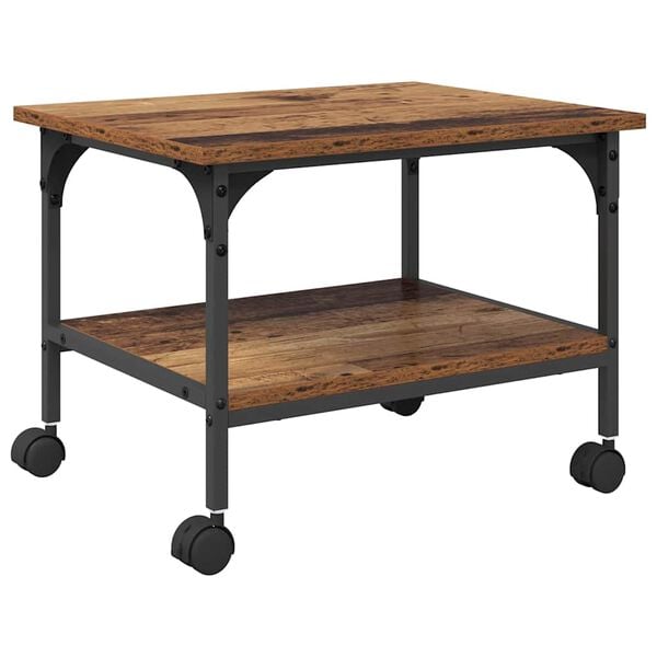 vidaXL Skiverstativ Gamle tre 50 x 40 x 38 cm Konstruert tre